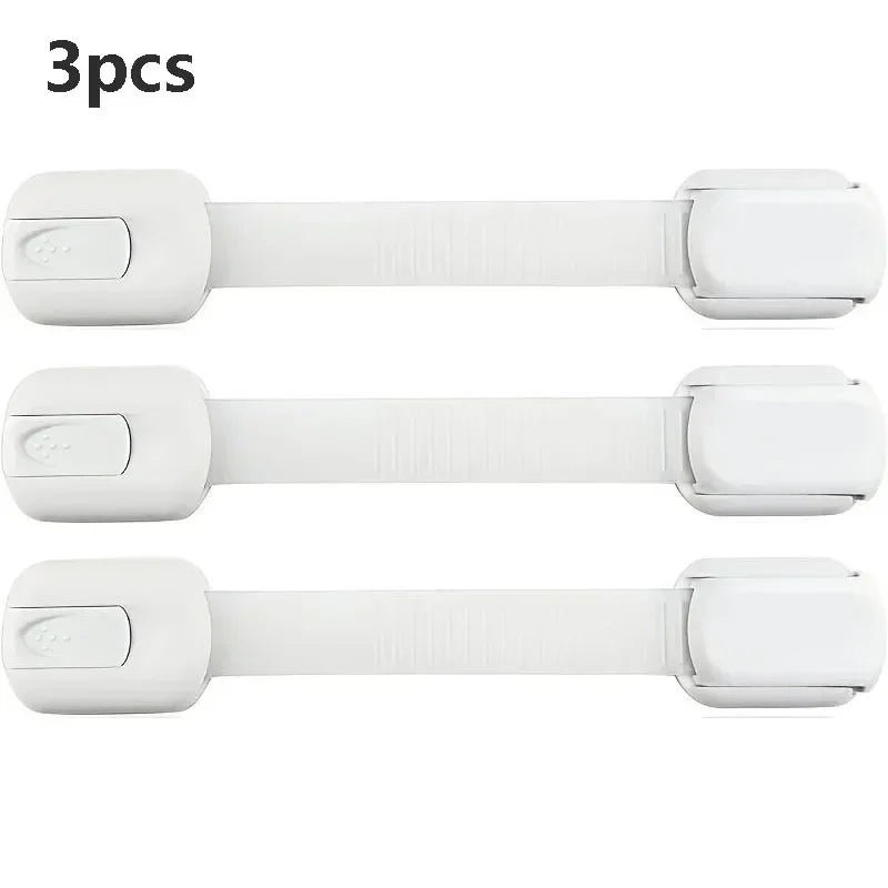 Baby Safety Lock Drawer Child Safety Cabinet Locks Adhesive Cabinet Drawer Door Latches Baby Safe Straps