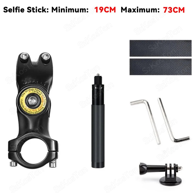 Motorcycle Bicycle Selfie Stick Monopod Mount Handlebar Bracket for Insta360 X5 X3 X4 GoPro Hero 13 12 11 10 9 8 DJI Accessories