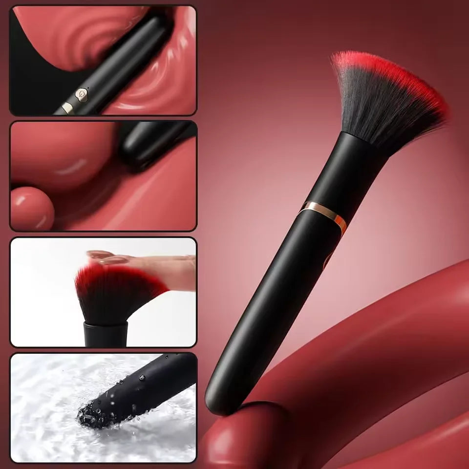 Vibrating Makeup Brush Massager Strong Shock Female Orgasm Clitoral Stimulator 7 Speed AV Wand Vibrator Adult Sex Toys for Women