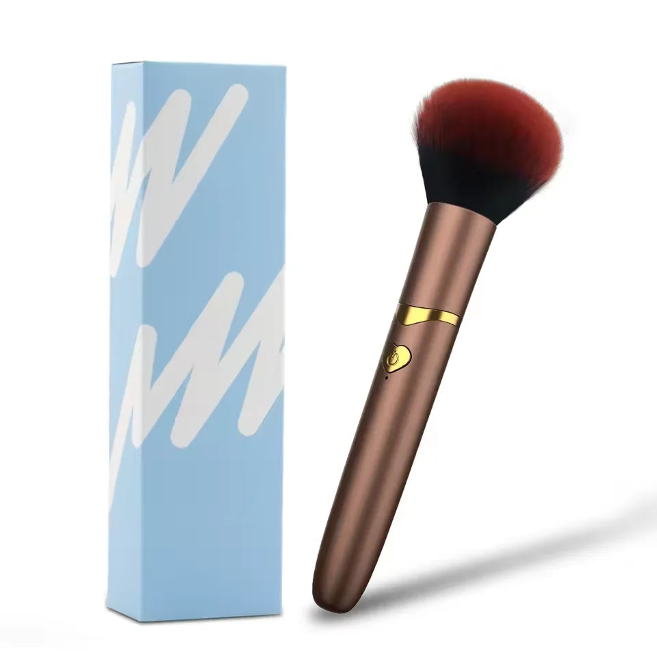Vibrating Makeup Brush Massager Strong Shock Female Orgasm Clitoral Stimulator 7 Speed AV Wand Vibrator Adult Sex Toys for Women