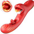 2 in 1 Tongue Licking Dildo Vibrator for Women Flapping Rotating Clitoris Stimulator G Spot Massage Female Masturbator Sex Toy