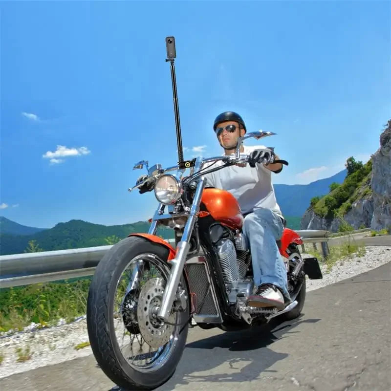 Motorcycle Bicycle Selfie Stick Monopod Mount Handlebar Bracket for Insta360 X5 X3 X4 GoPro Hero 13 12 11 10 9 8 DJI Accessories