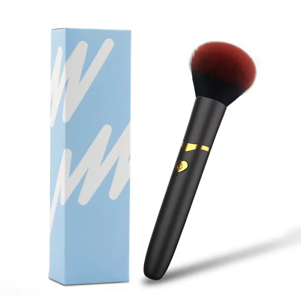 Vibrating Makeup Brush Massager Strong Shock Female Orgasm Clitoral Stimulator 7 Speed AV Wand Vibrator Adult Sex Toys for Women