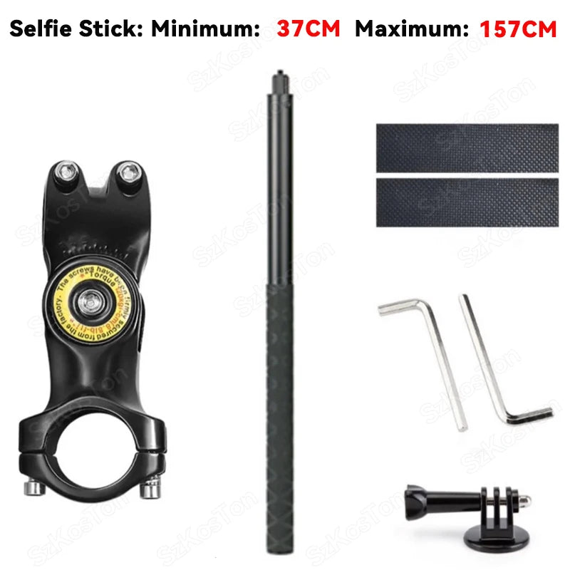 Motorcycle Bicycle Selfie Stick Monopod Mount Handlebar Bracket for Insta360 X5 X3 X4 GoPro Hero 13 12 11 10 9 8 DJI Accessories