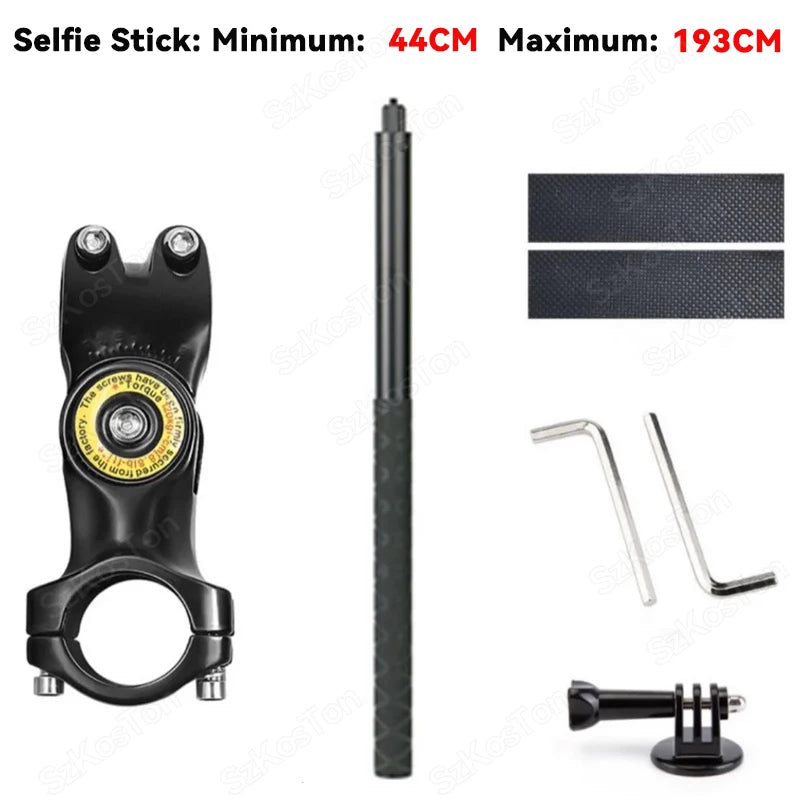 Motorcycle Bicycle Selfie Stick Monopod Mount Handlebar Bracket for Insta360 X5 X3 X4 GoPro Hero 13 12 11 10 9 8 DJI Accessories